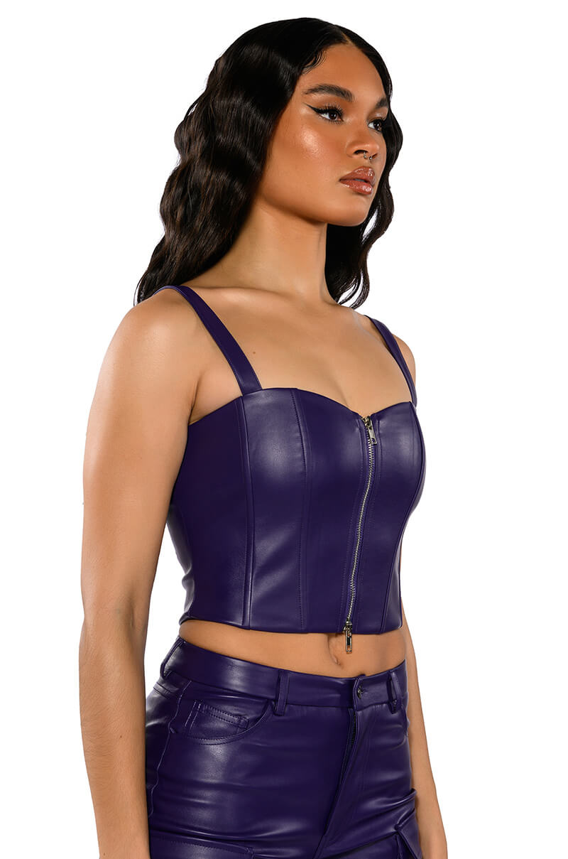 TRUE LOVE ZIP UP STRUCTURED TANK TOP