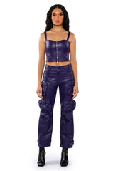 TRUE LOVE ZIP UP STRUCTURED TANK TOP
