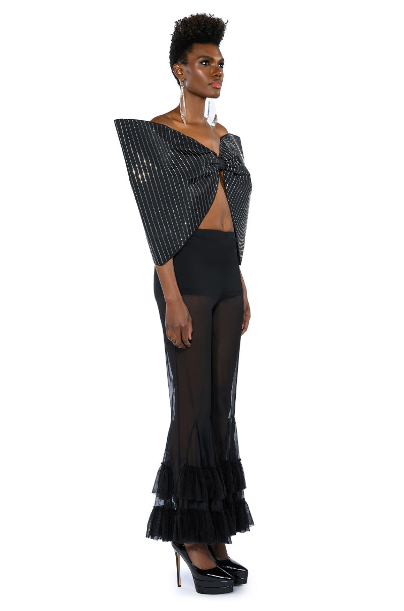 TRY AGAIN RUFFLED FLARE LEGGING