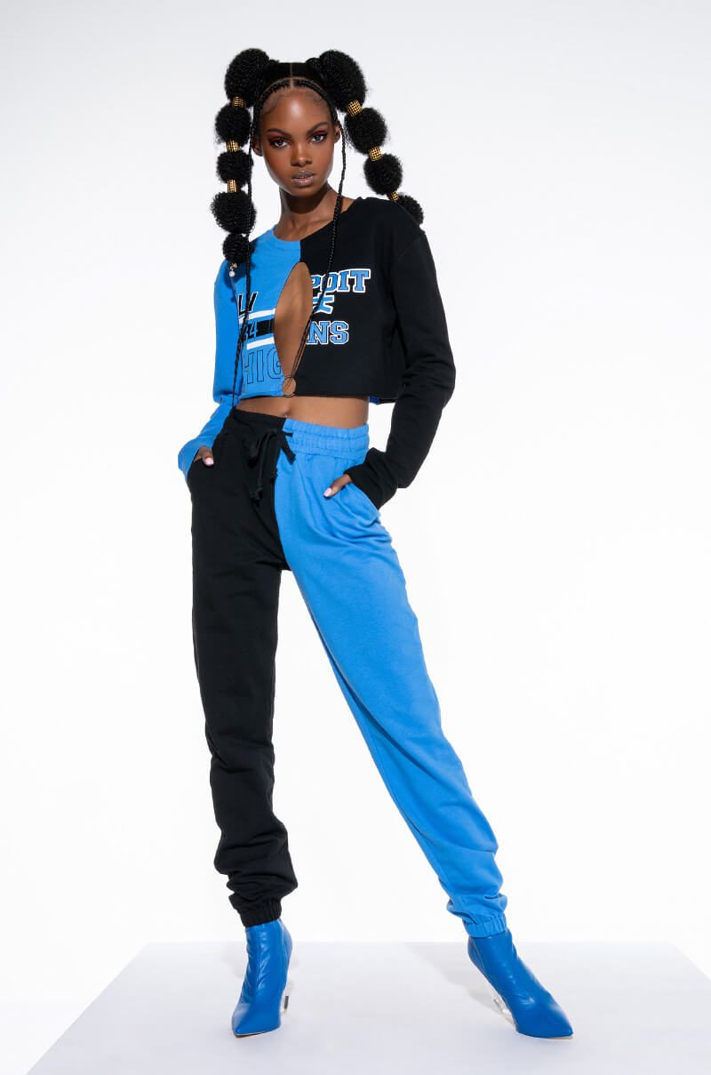 TRYOUTS CUT OUT CROPPED SWEATSHIRT