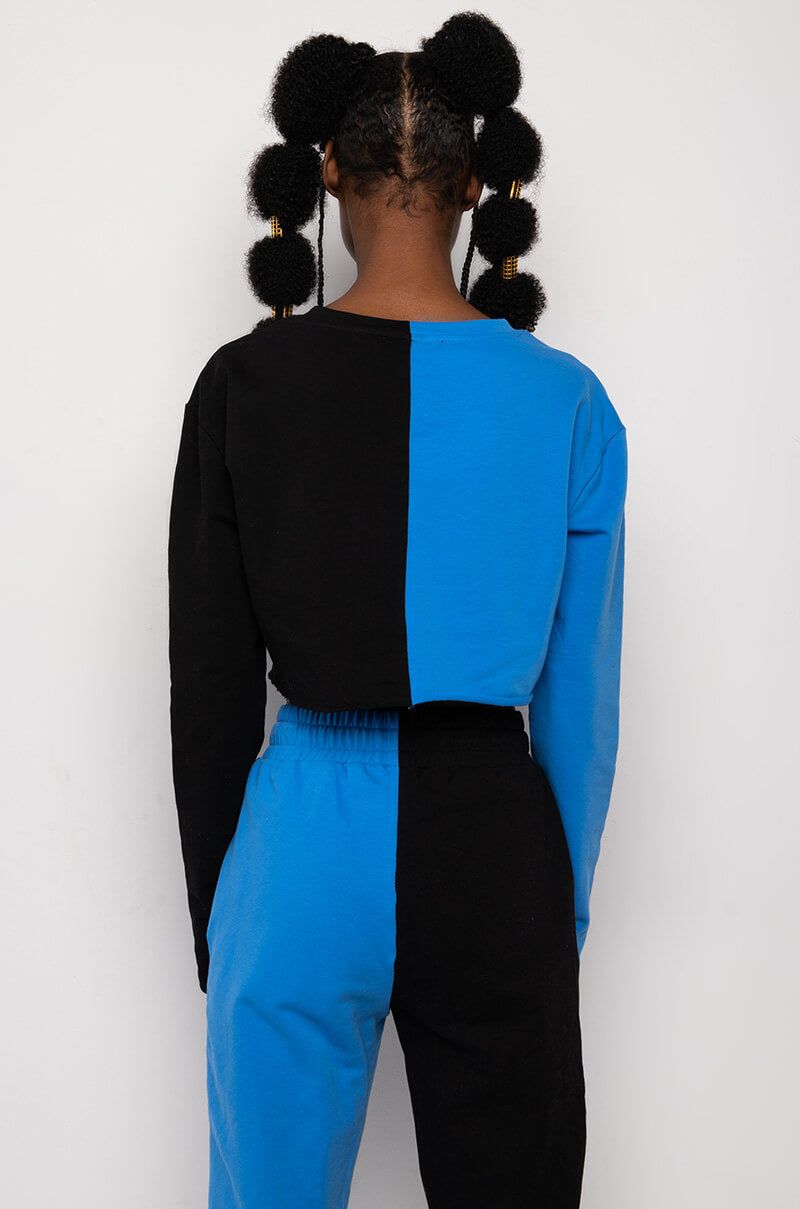 TRYOUTS CUT OUT CROPPED SWEATSHIRT