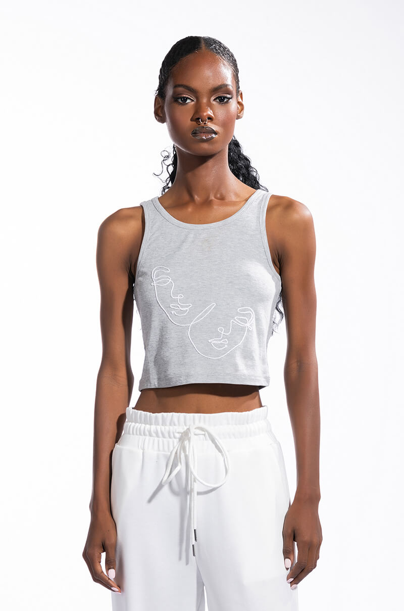 TWO FACED RIBBED TANK