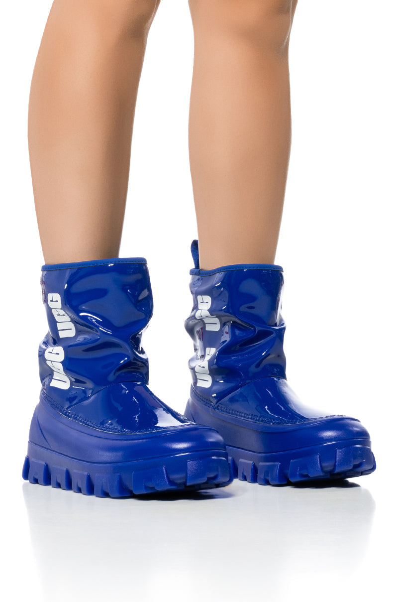 UGG CLASSIC BRELLAH MINI WATERPROOF BOOTIE IN BLUE