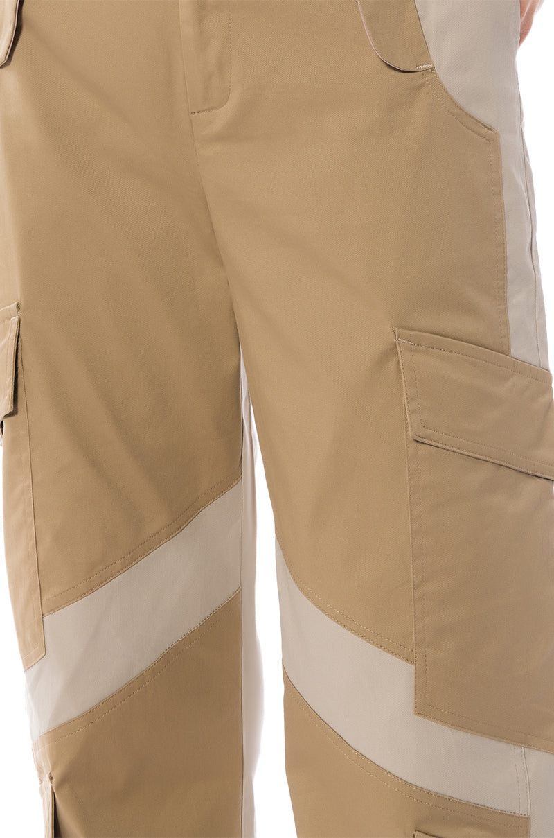 UNBOTHERED RELAXED COLORBLOCKED CARGOS