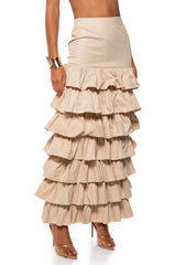 UNDER THE SUN RUFFLE MAXI SKIRT