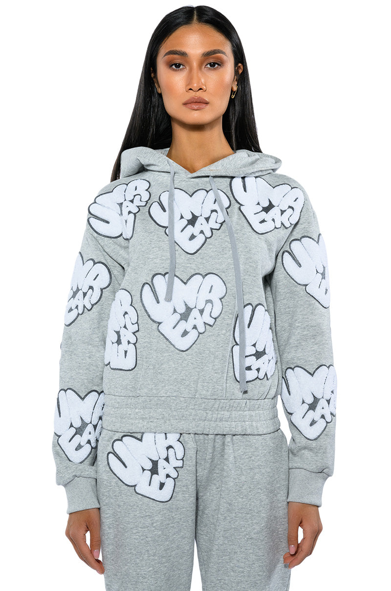 UNREAL HOODIE WITH PATCHES