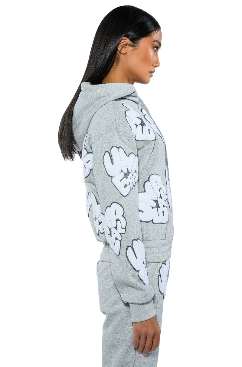 UNREAL HOODIE WITH PATCHES