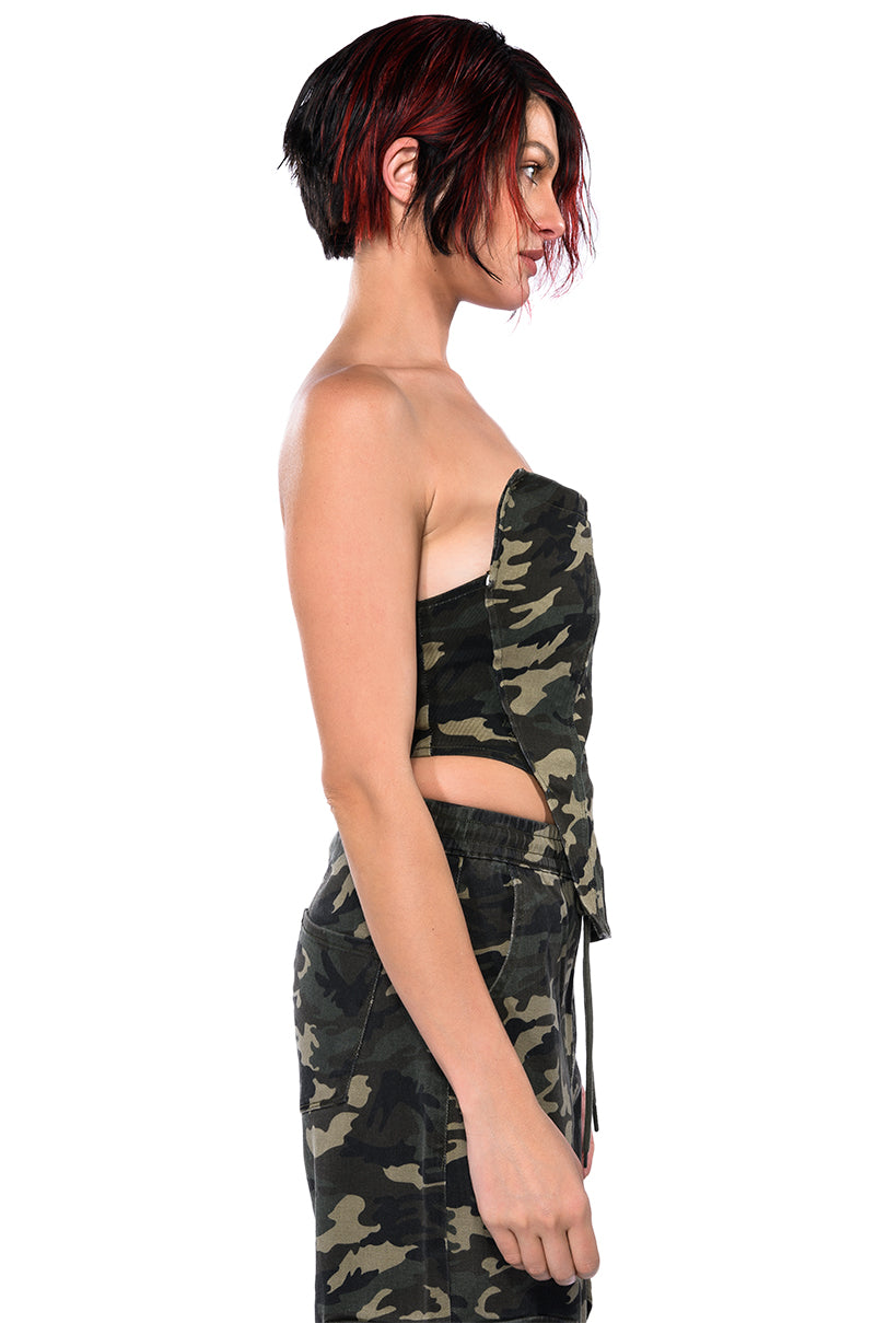 UNSTOPPABLE STRAPLESS CORSET TOP