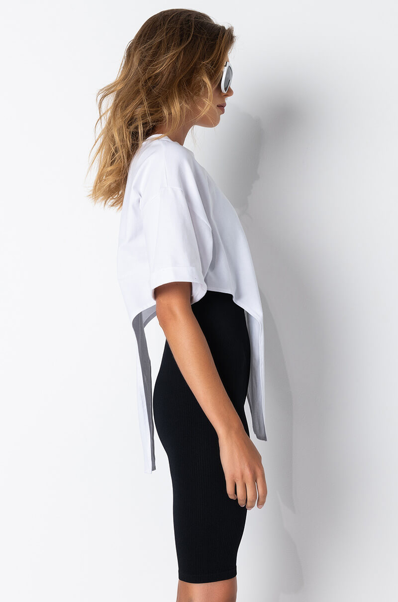 UNTHINKABLE T SHIRT WITH IRREGULAR HEM