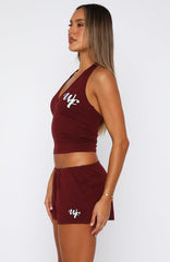 Made Me Better Top Burgundy