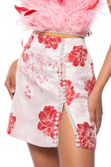 VACATION FROM YOU EMBELLISHED MINI SKIRT