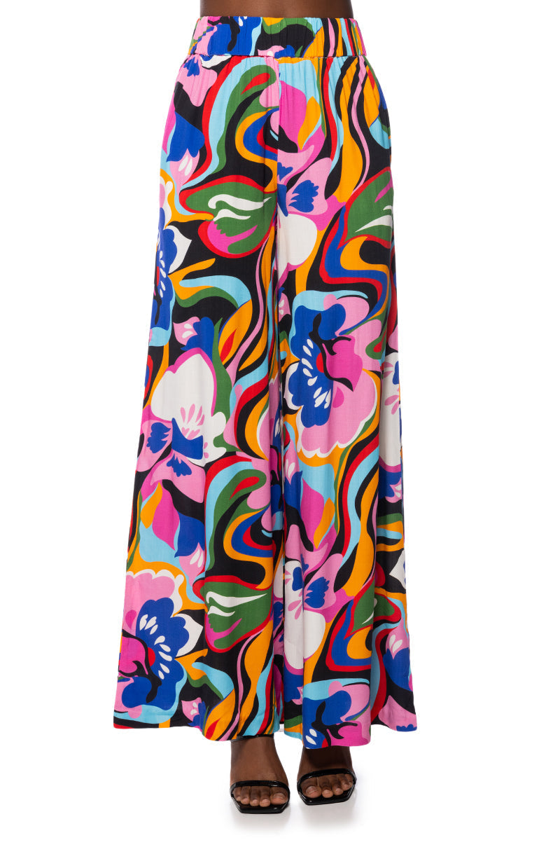 VACAY MODE WIDE LEG PANTS