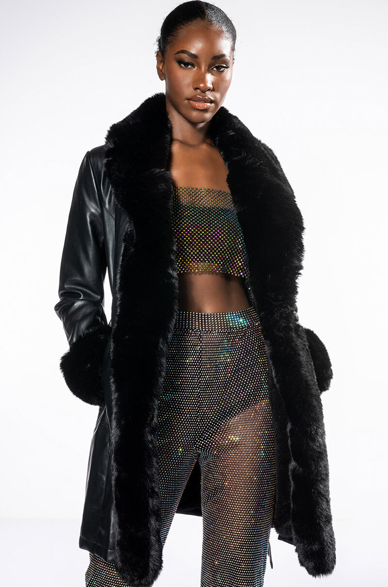 VANESSA RHINESTONE MESH SLEEVELESS CROP