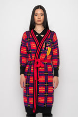 ELLE TIE WAIST LONG CARDIGAN