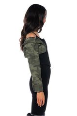 VELOCITY DROP DOWN SLEEVE CORSET BLOUSE
