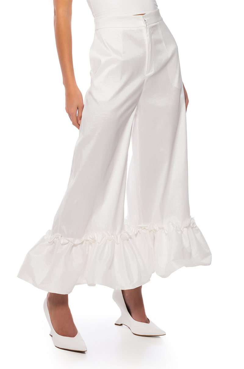 VERONA RUFFLE HEM TROUSER