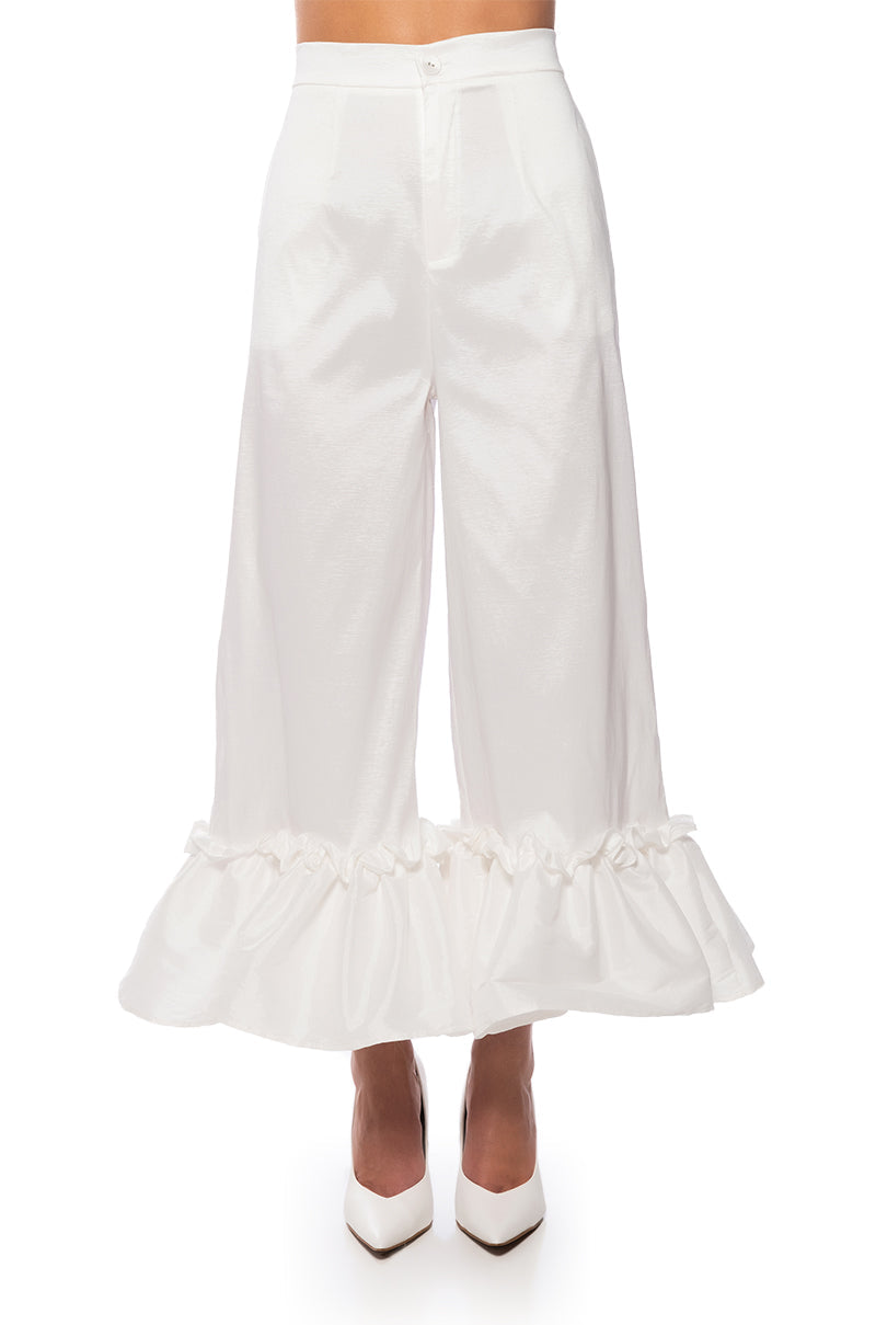VERONA RUFFLE HEM TROUSER