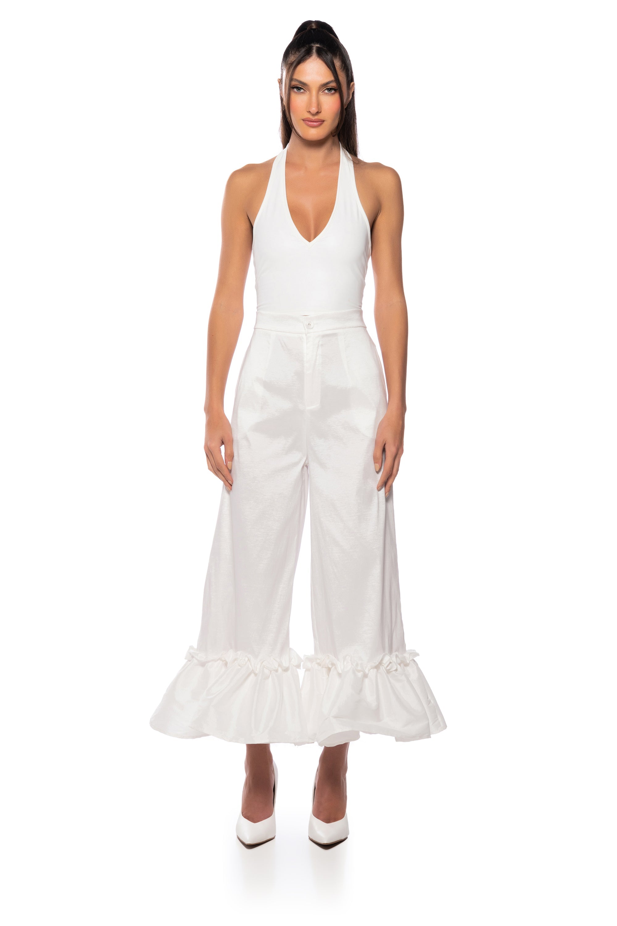 VERONA RUFFLE HEM TROUSER