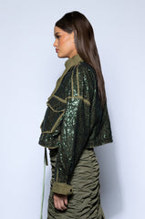 VIBE ALL NIGHT SEQUIN NYE BOMBER JACKET