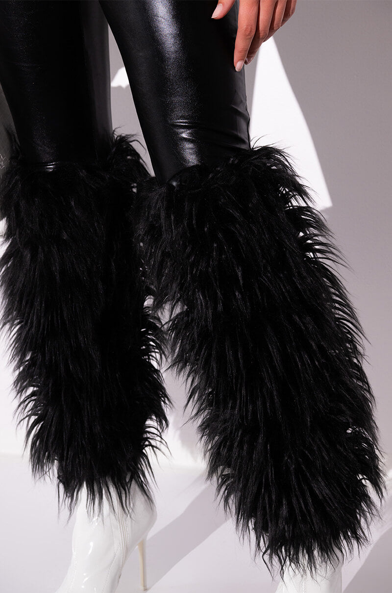 VIBE TO REMEMBER FAUX FUR VEGAN LEATHER PANT