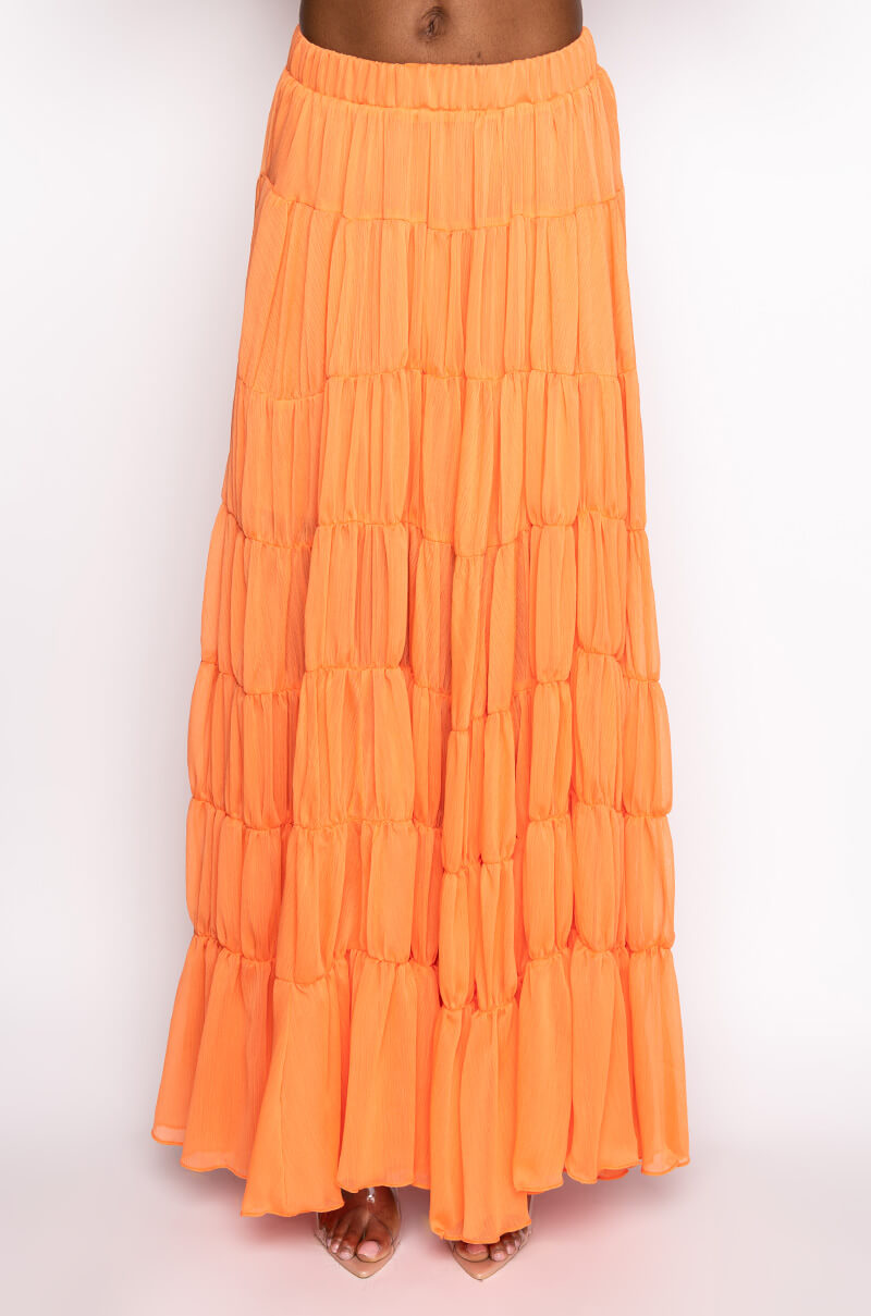 VILLA DREAMS PLEATED MAXI SKIRT
