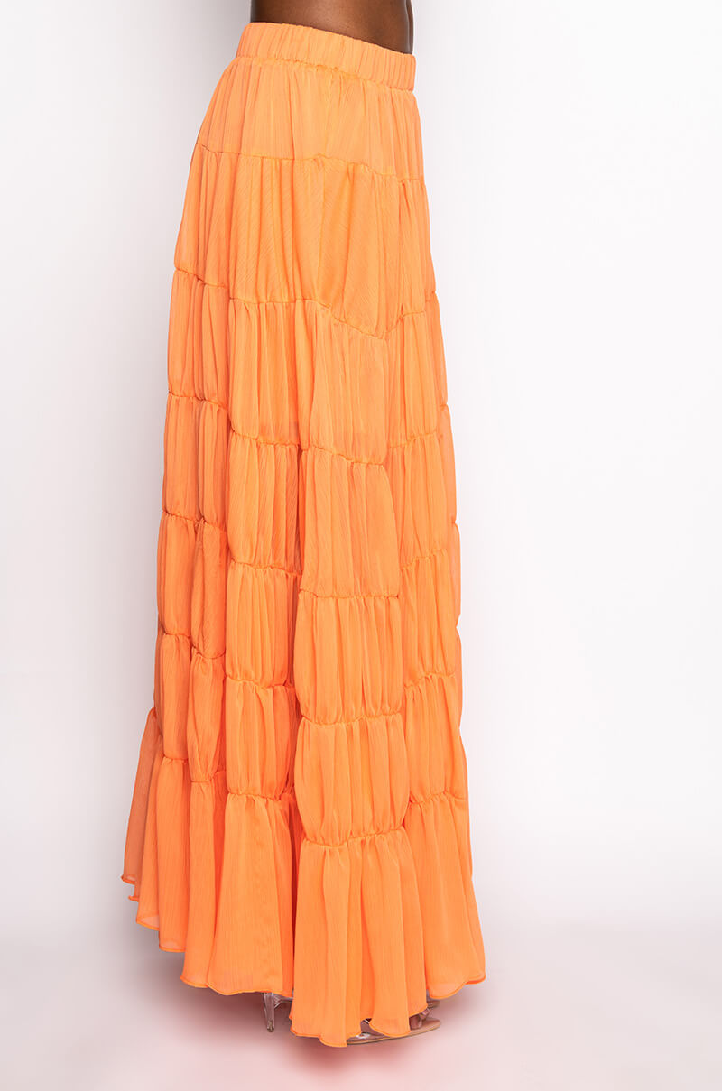 VILLA DREAMS PLEATED MAXI SKIRT