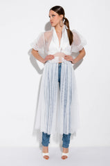 VIOLETTE SMOCKED WAIST HIGH LOW BLOUSE