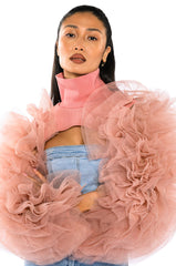 VIRGO RUFFLE SLEEVE LAYERING TOP
