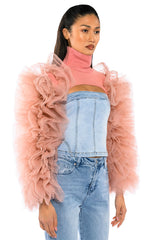 VIRGO RUFFLE SLEEVE LAYERING TOP