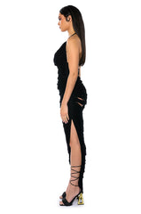 WAITING ON NO ONE HALTER KNIT MAXI DRESS