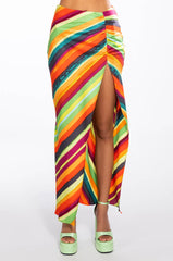 WANT YOU TO WANT ME MIDI SKIRT WITH HIGH SLIT