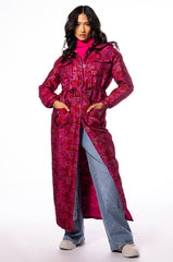 WARM IT UP JACQUARD TRENCH WITH QUILTED LINING