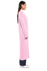 WARM N FUZZY BRAID PATTERN KNIT CARDIGAN