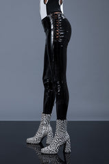 WASHPOPPIN VINYL LACE UP LEGGING