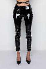WASHPOPPIN VINYL LACE UP LEGGING