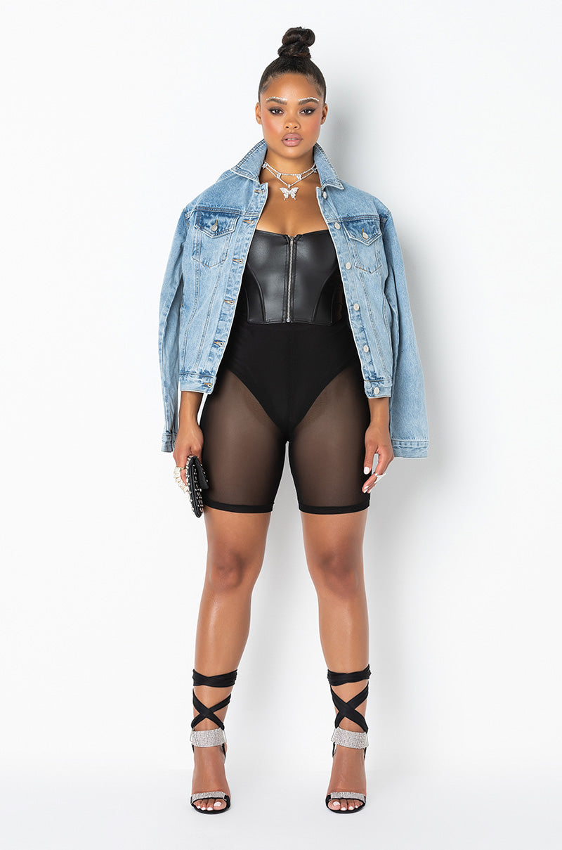 WATCH THE WALK AWAY MESH BIKER SHORTS