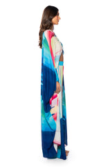 WATERCOLOR BUTTON UP TOP