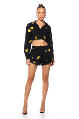 WEEKEND GETAWAY FLORAL FLOUNCE SHORT