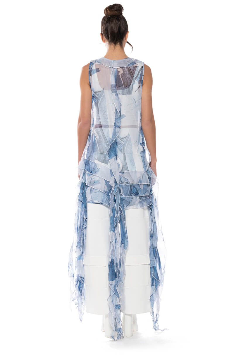 WHAT DREAMS ARE MADE OF DENIM MESH DUSTER