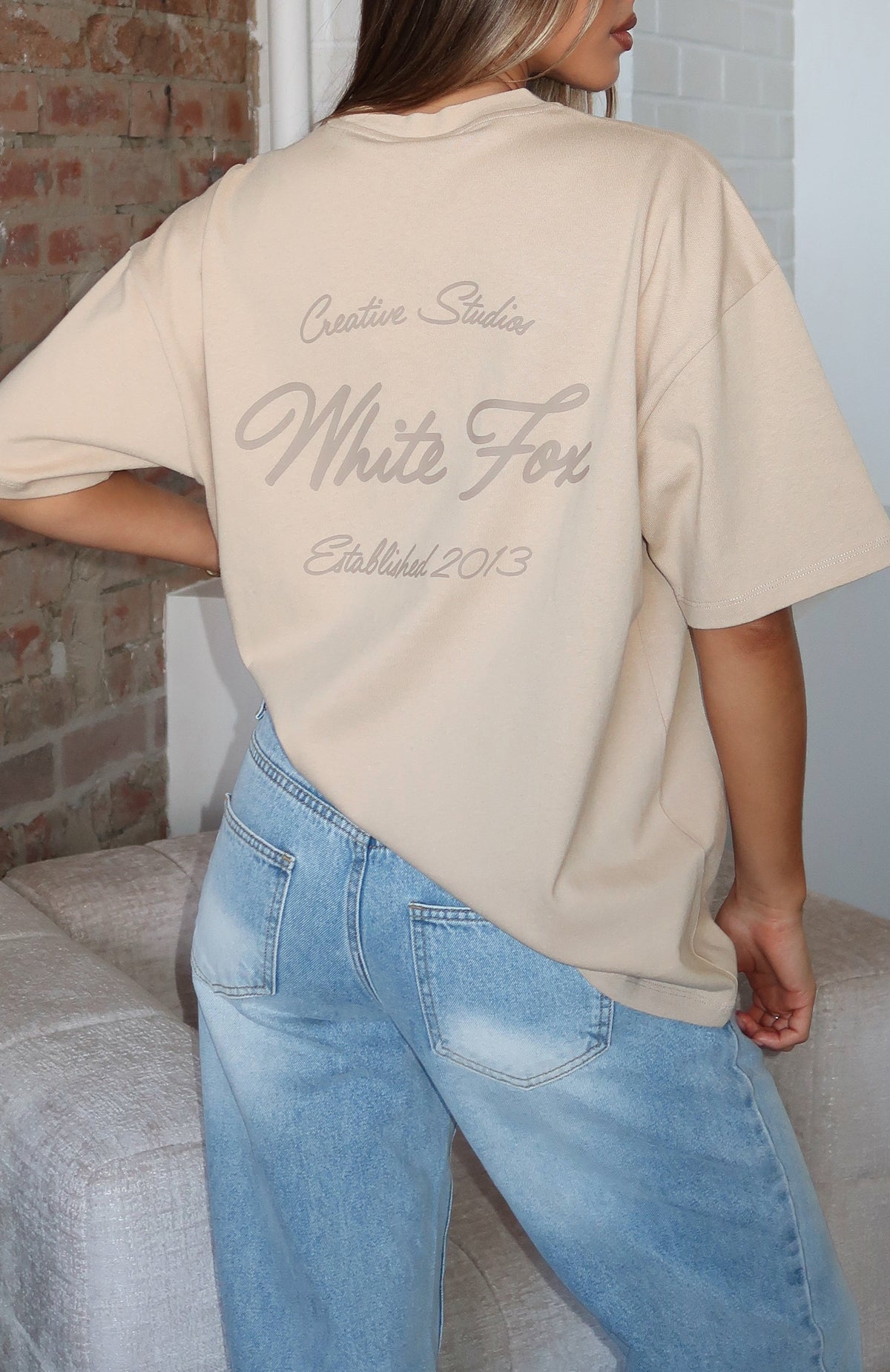 Creative Studios Oversized Tee Oatmeal