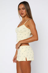 Snuggle Season Pyjama Top Lemon Floral