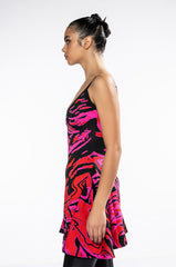 WHO NEEDS LOVE FIT AND FLARE MINI DRESS