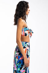 WHOLE LOTTA LOVIN SATIN TIE FRONT BRALETTE