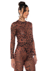 WILD CHEETAH PRINT LONGSLEEVE BODYSUIT