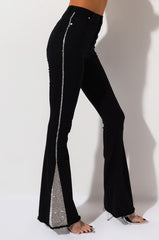 SEXY RHINESTONE DENIM HIGH RISE DENIM