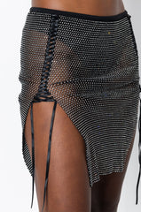WILDER RHINESTONE MESH TUBE TOP