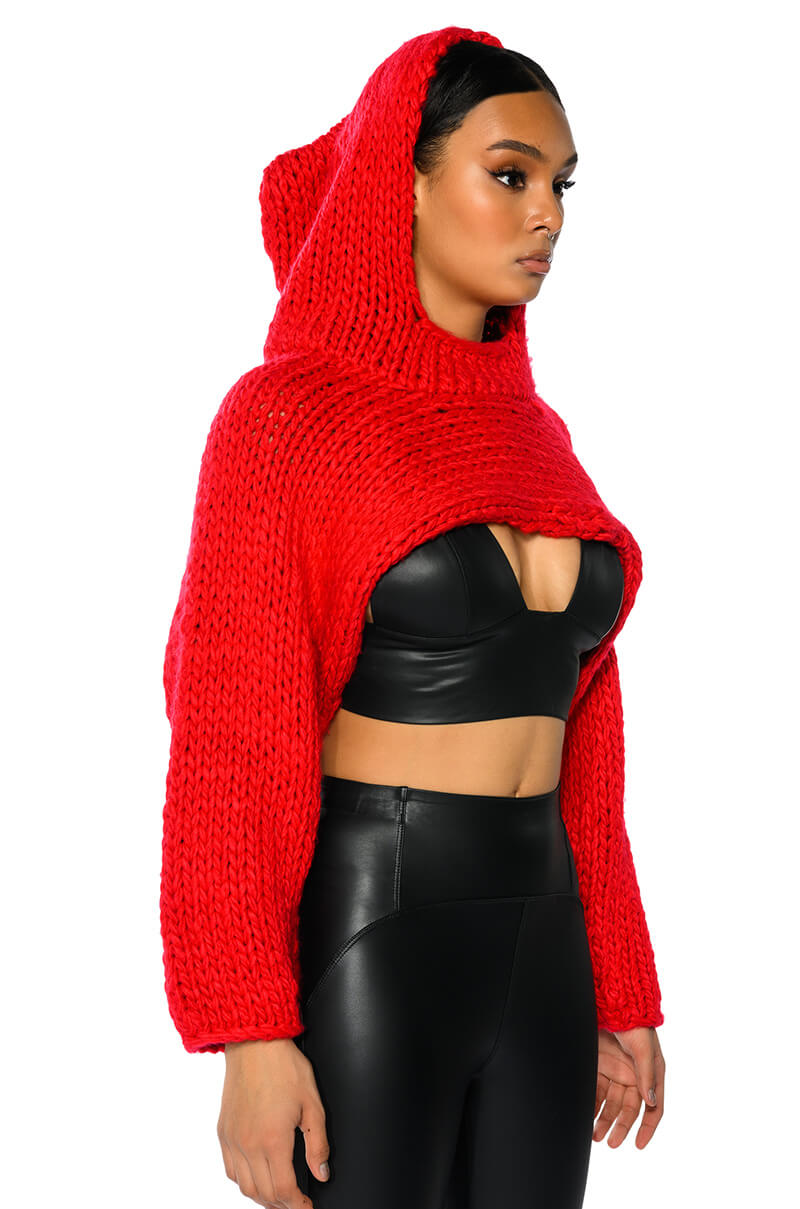 WILLA CROPPED HOODED SWEATER