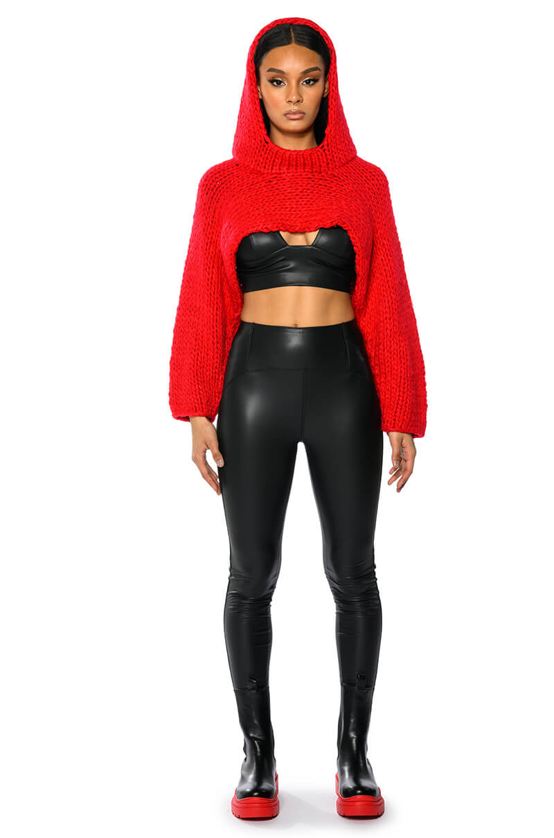 WILLA CROPPED HOODED SWEATER