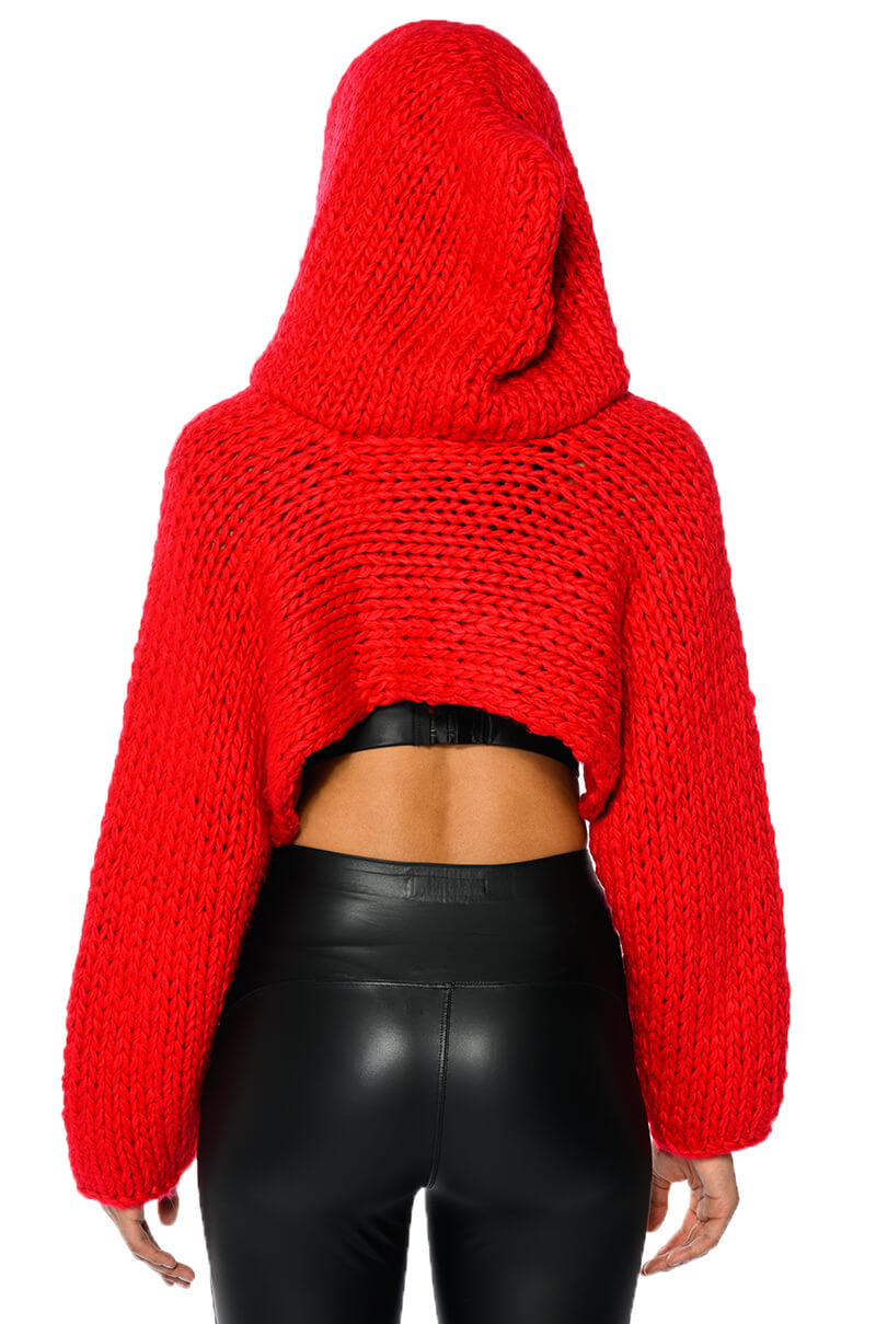 WILLA CROPPED HOODED SWEATER