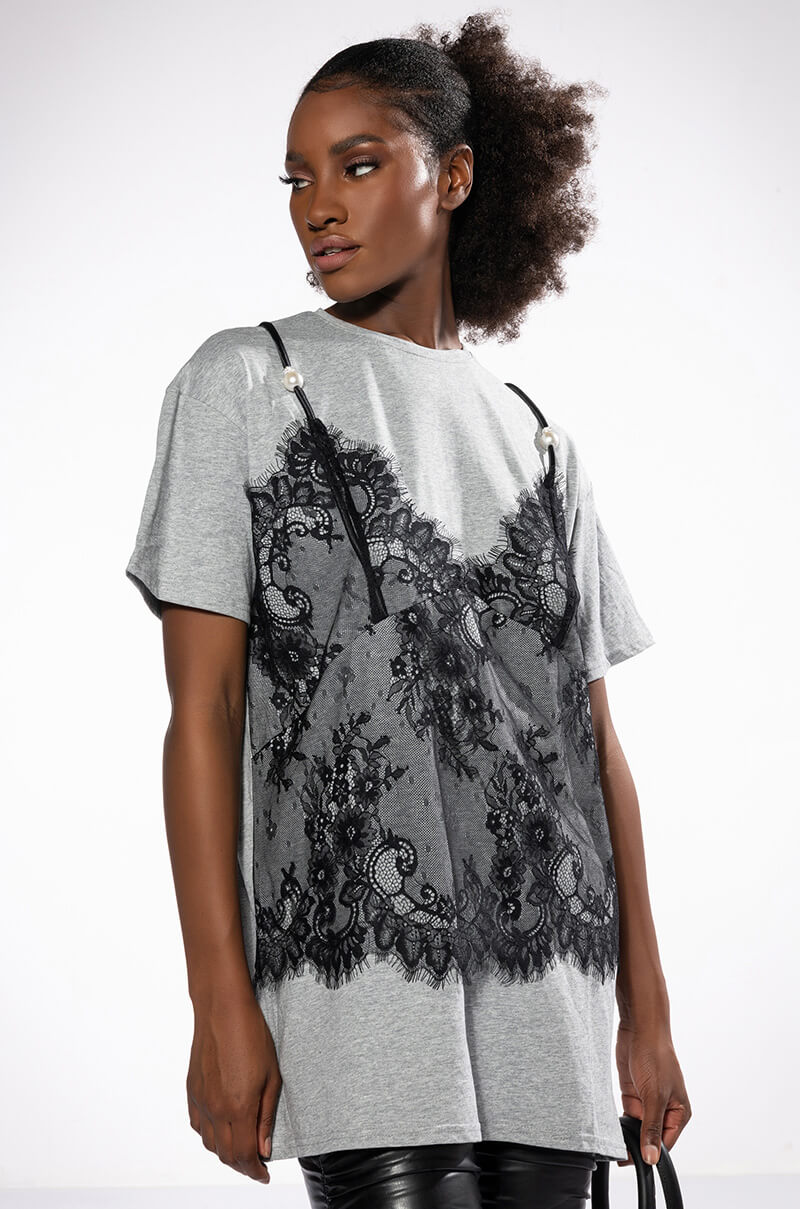 WINNY LACE DETAIL TSHIRT